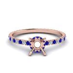 Load image into Gallery viewer, eternity-hidden-semi-mount-halo-diamond-engagement-ring-with-sapphire-in-FD-9168SMRGSABLANGLE3-NL-RG
