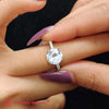 Load image into Gallery viewer, Eternity Round Cut Hidden Halo Engagement Ring