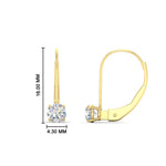 Load image into Gallery viewer, everyday-wear-diamond-lever-back-earrings-in-yellow-gold-FD-EAR9225RO-0.50CT-NL-YG