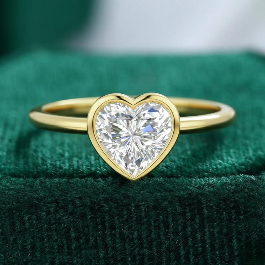 10. Heart Shaped Engagement Rings