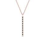 Load image into Gallery viewer, fancy-pave-straight-bar-diamond-necklace-pendant-with-black-diamond-in-FDPD8094-GBLACK-NL-RG
