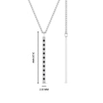 Load image into Gallery viewer, fancy-pave-straight-bar-diamond-necklace-pendant-with-black-diamond-in-FDPD8094-GBLACK-NL-WG
