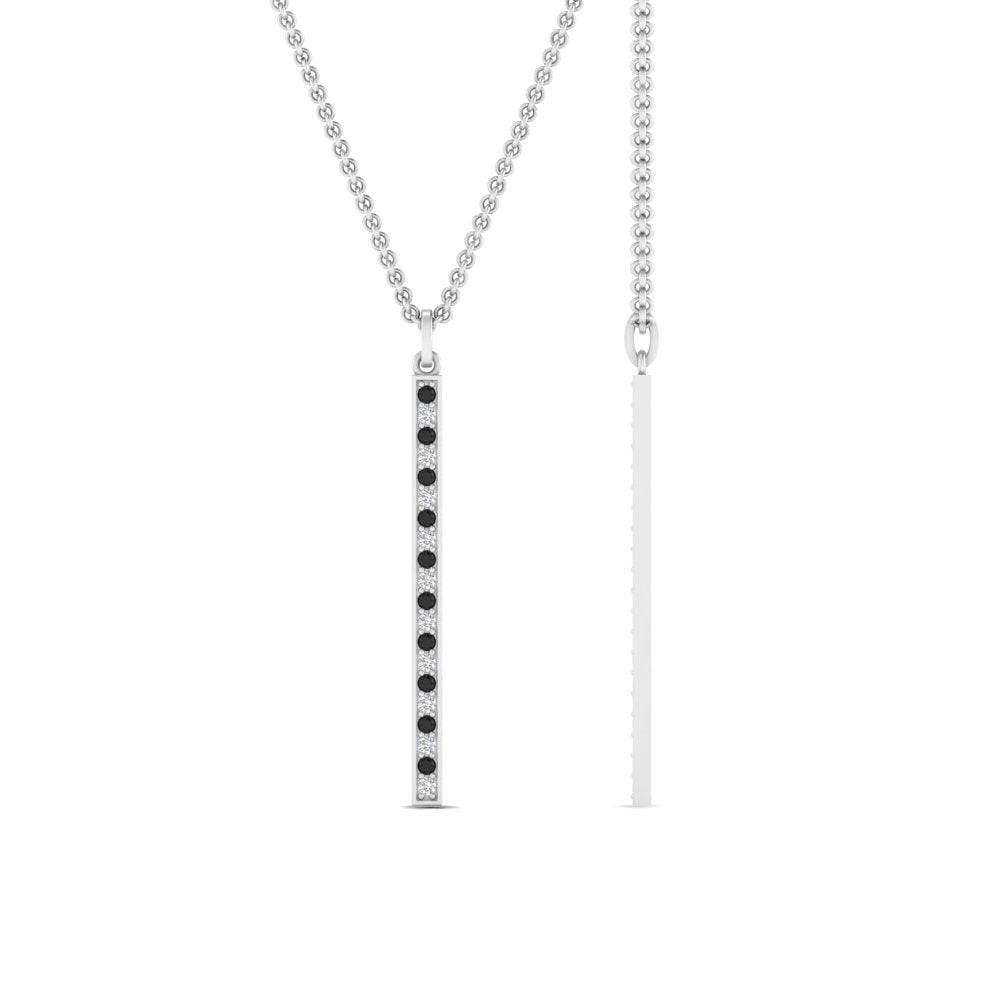 fancy-pave-straight-bar-diamond-necklace-pendant-with-black-diamond-in-FDPD8094-GBLACK-NL-WG