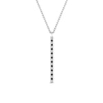 Load image into Gallery viewer, fancy-pave-straight-bar-diamond-necklace-pendant-with-black-diamond-in-FDPD8094-GBLACK-NL-WG
