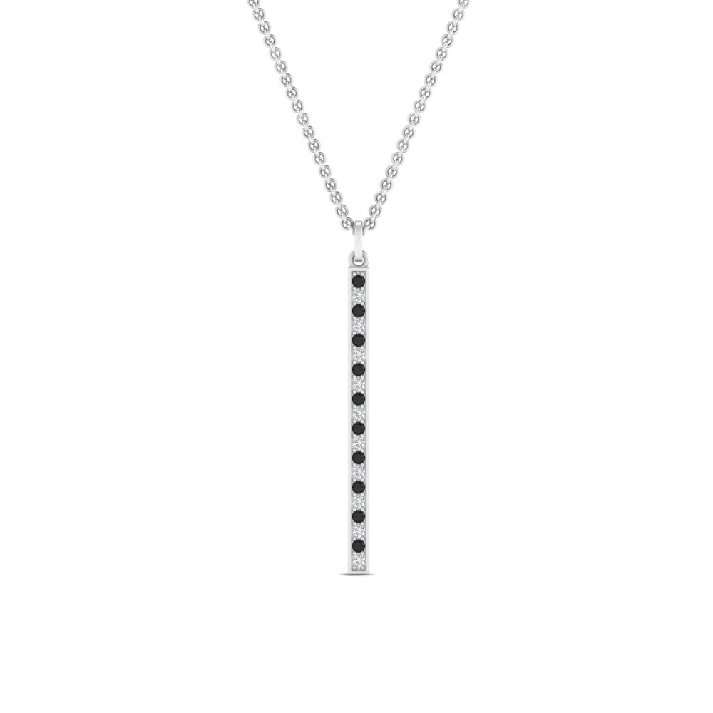 fancy-pave-straight-bar-diamond-necklace-pendant-with-black-diamond-in-FDPD8094-GBLACK-NL-WG