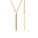 Load image into Gallery viewer, fancy-pave-straight-bar-diamond-necklace-pendant-with-black-diamond-in-FDPD8094-GBLACK-NL-YG
