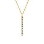 Load image into Gallery viewer, fancy-pave-straight-bar-diamond-necklace-pendant-with-black-diamond-in-FDPD8094-GBLACK-NL-YG
