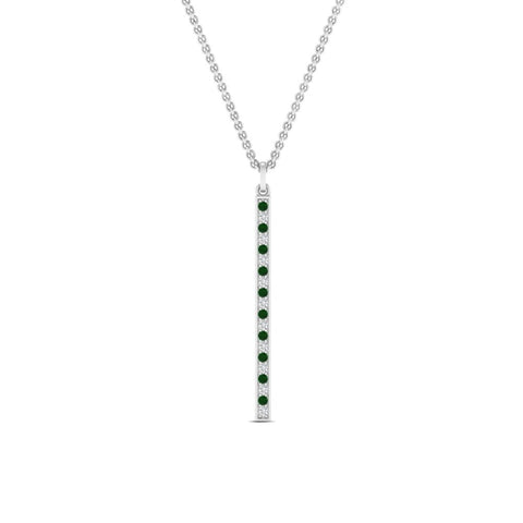 fancy-pave-straight-bar-diamond-necklace-pendant-with-emerald-in-FDPD8094-GEMGR-NL-WG