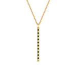 Load image into Gallery viewer, fancy-pave-straight-bar-diamond-necklace-pendant-with-emerald-in-FDPD8094-GEMGR-NL-YG

