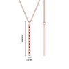Load image into Gallery viewer, fancy-pave-straight-bar-diamond-necklace-pendant-with-orange-sapphire-in-FDPD8094-GSAOR-NL-RG