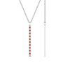 Load image into Gallery viewer, fancy-pave-straight-bar-diamond-necklace-pendant-with-orange-sapphire-in-FDPD8094-GSAOR-NL-WG