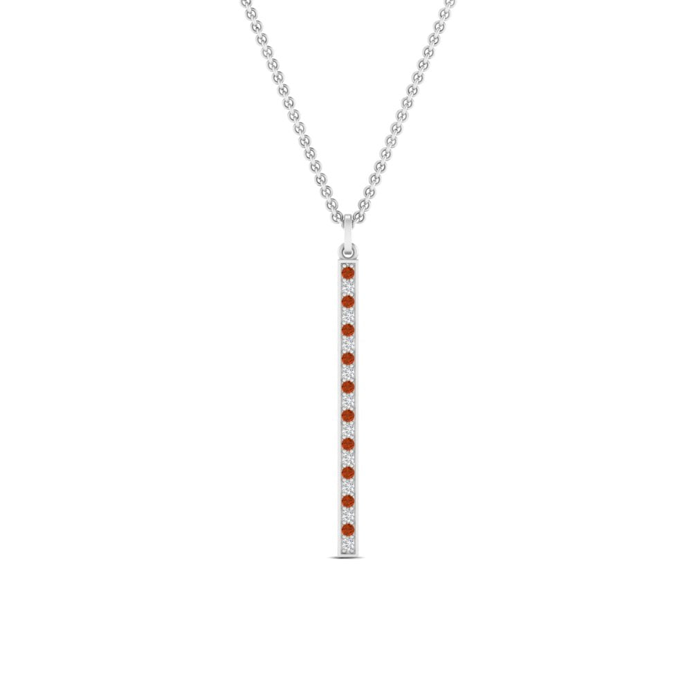 fancy-pave-straight-bar-diamond-necklace-pendant-with-orange-sapphire-in-FDPD8094-GSAOR-NL-WG