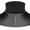 Load image into Gallery viewer, fancy-pave-straight-bar-diamond-necklace-pendant-with-orange-sapphire-in-FDPD8094-GSAOR-NL-WG