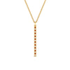 Load image into Gallery viewer, fancy-pave-straight-bar-diamond-necklace-pendant-with-orange-sapphire-in-FDPD8094-GSAOR-NL-YG