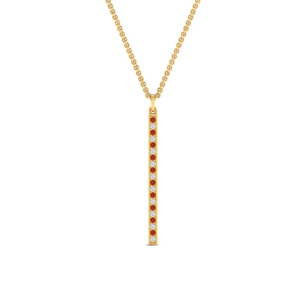 fancy-pave-straight-bar-diamond-necklace-pendant-with-orange-sapphire-in-FDPD8094-GSAOR-NL-YG