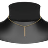 Load image into Gallery viewer, fancy-pave-straight-bar-diamond-necklace-pendant-with-orange-sapphire-in-FDPD8094-GSAOR-NL-YG