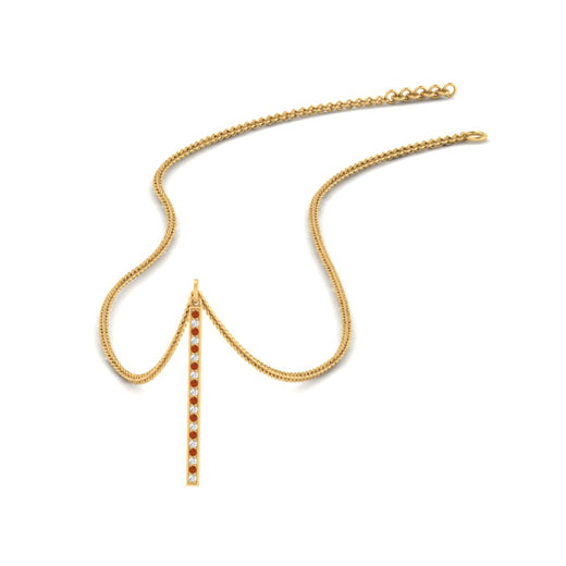 fancy-pave-straight-bar-diamond-necklace-pendant-with-orange-sapphire-in-FDPD8094-GSAOR-NL-YG