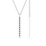 Load image into Gallery viewer, fancy-pave-straight-bar-diamond-necklace-pendant-with-pink-sapphire-in-FDPD8094-GSADRPI-NL-WG
