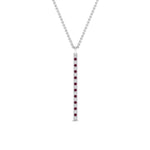 Load image into Gallery viewer, fancy-pave-straight-bar-diamond-necklace-pendant-with-pink-sapphire-in-FDPD8094-GSADRPI-NL-WG
