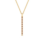 Load image into Gallery viewer, fancy-pave-straight-bar-diamond-necklace-pendant-with-pink-sapphire-in-FDPD8094-GSADRPI-NL-YG
