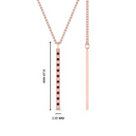 Load image into Gallery viewer, fancy-pave-straight-bar-diamond-necklace-pendant-with-ruby-in-FDPD8094-GRUDR-NL-RG
