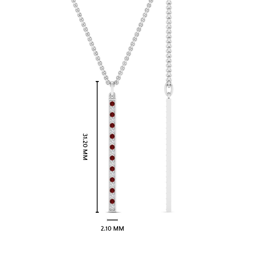 fancy-pave-straight-bar-diamond-necklace-pendant-with-ruby-in-FDPD8094-GRUDR-NL-WG