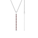 Load image into Gallery viewer, fancy-pave-straight-bar-diamond-necklace-pendant-with-ruby-in-FDPD8094-GRUDR-NL-WG
