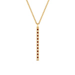Load image into Gallery viewer, fancy-pave-straight-bar-diamond-necklace-pendant-with-ruby-in-FDPD8094-GRUDR-NL-YG
