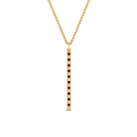 fancy-pave-straight-bar-diamond-necklace-pendant-with-ruby-in-FDPD8094-GRUDR-NL-YG