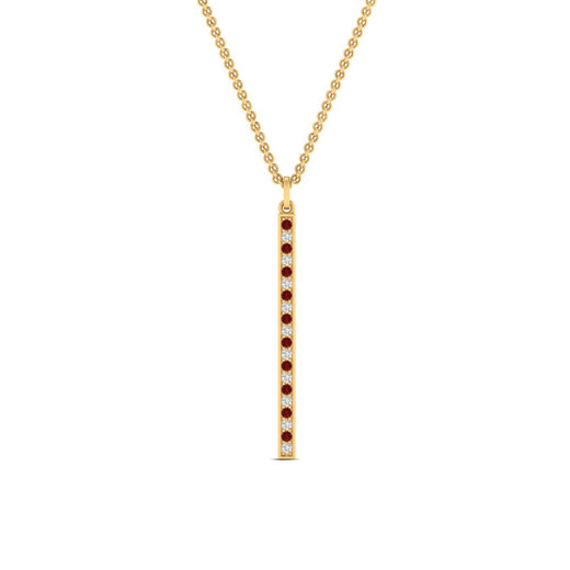 fancy-pave-straight-bar-diamond-necklace-pendant-with-ruby-in-FDPD8094-GRUDR-NL-YG