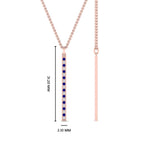 Load image into Gallery viewer, fancy-pave-straight-bar-diamond-necklace-pendant-with-sapphire-in-FDPD8094-GSABL-NL-RG
