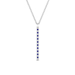 Load image into Gallery viewer, fancy-pave-straight-bar-diamond-necklace-pendant-with-sapphire-in-FDPD8094-GSABL-NL-WG
