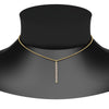 Load image into Gallery viewer, fancy-pave-straight-bar-diamond-necklace-pendant-with-sapphire-in-FDPD8094-GSABL-NL-YG