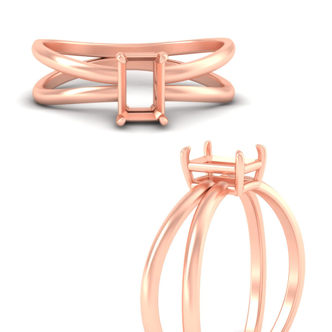 Reverse Split Shank Semi Mount Ring