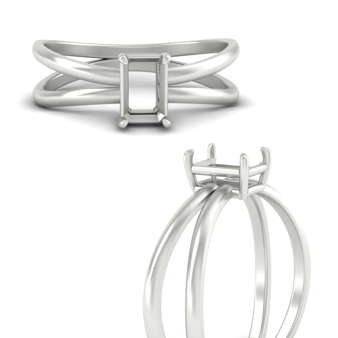 Reverse Split Shank Semi Mount Ring