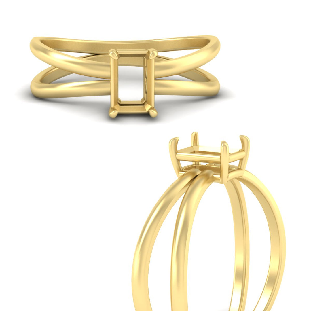 Reverse Split Shank Semi Mount Ring