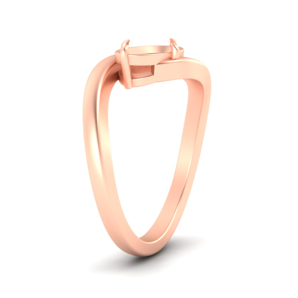 East West Swirl Semi Mount Ring