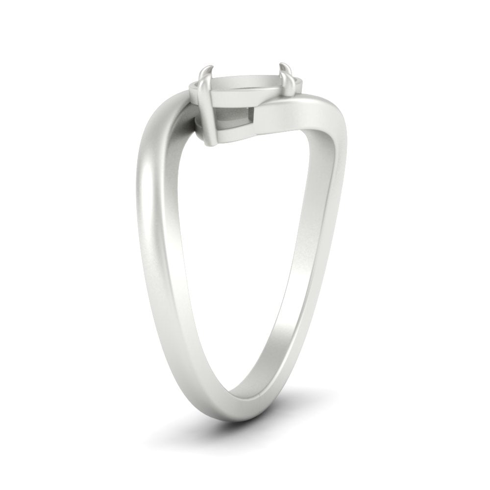 East West Swirl Semi Mount Ring