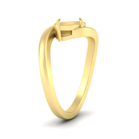 East West Swirl Semi Mount Ring