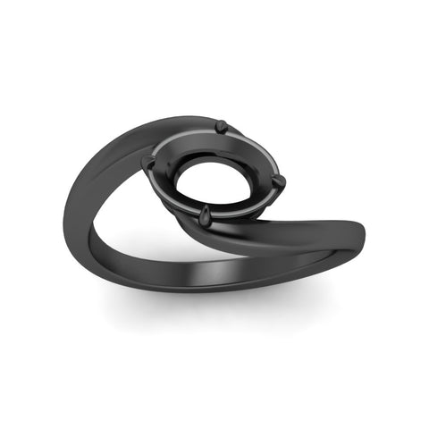 East West Swirl Semi Mount Ring