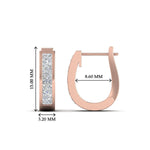 Load image into Gallery viewer, Channel Set Huggie Hoop Earring
