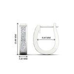 Load image into Gallery viewer, Channel Set Huggie Hoop Earring
