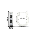 Load image into Gallery viewer, Channel Set Huggie Hoop Earring
