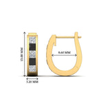 Load image into Gallery viewer, Channel Set Huggie Hoop Earring
