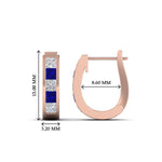 Load image into Gallery viewer, Channel Set Huggie Hoop Earring
