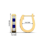 Load image into Gallery viewer, Channel Set Huggie Hoop Earring
