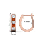 Load image into Gallery viewer, Channel Set Huggie Hoop Earring
