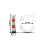 Load image into Gallery viewer, Channel Set Huggie Hoop Earring
