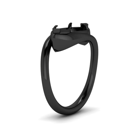 Bypass Twist Semi Mount Solitaire Engagement Ring