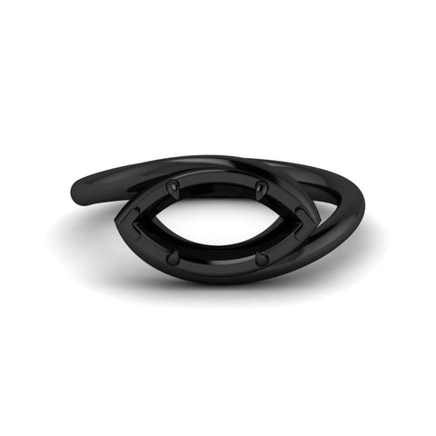 Bypass Twist Semi Mount Solitaire Engagement Ring